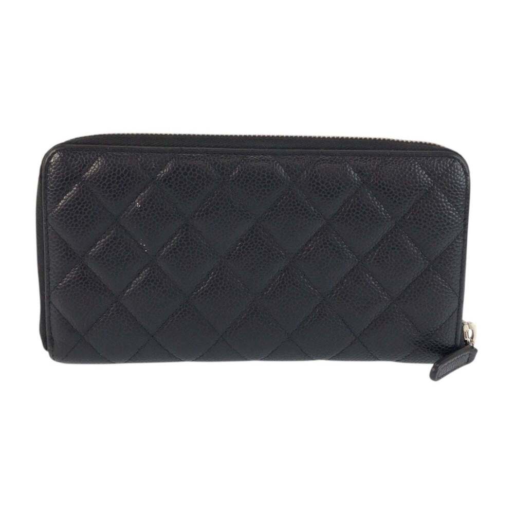 CHANEL Black Leather Logo Wallet - Picture 2 of 9
